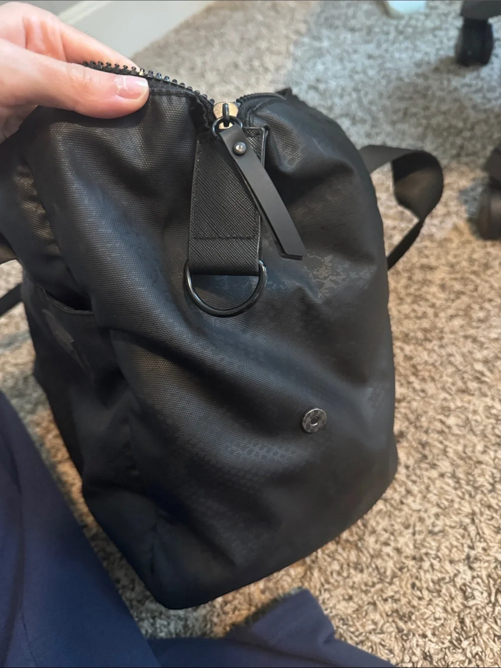 Vooray Alana Duffel Black Snakeskin